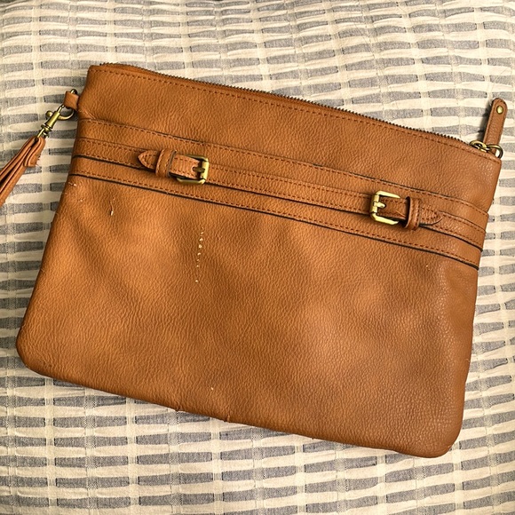 Merona large brown wristlet - Picture 1 of 7